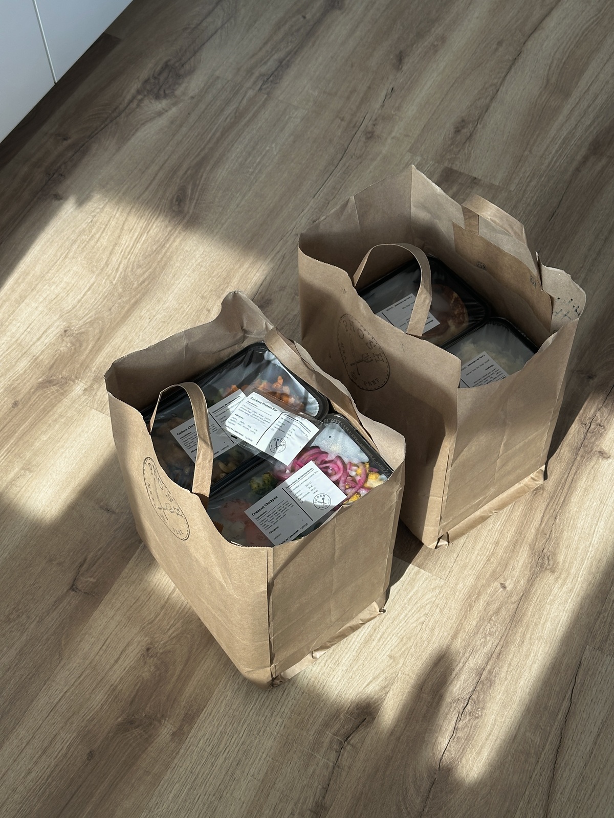 Phosh Food meal prep collection bags ready for pickup